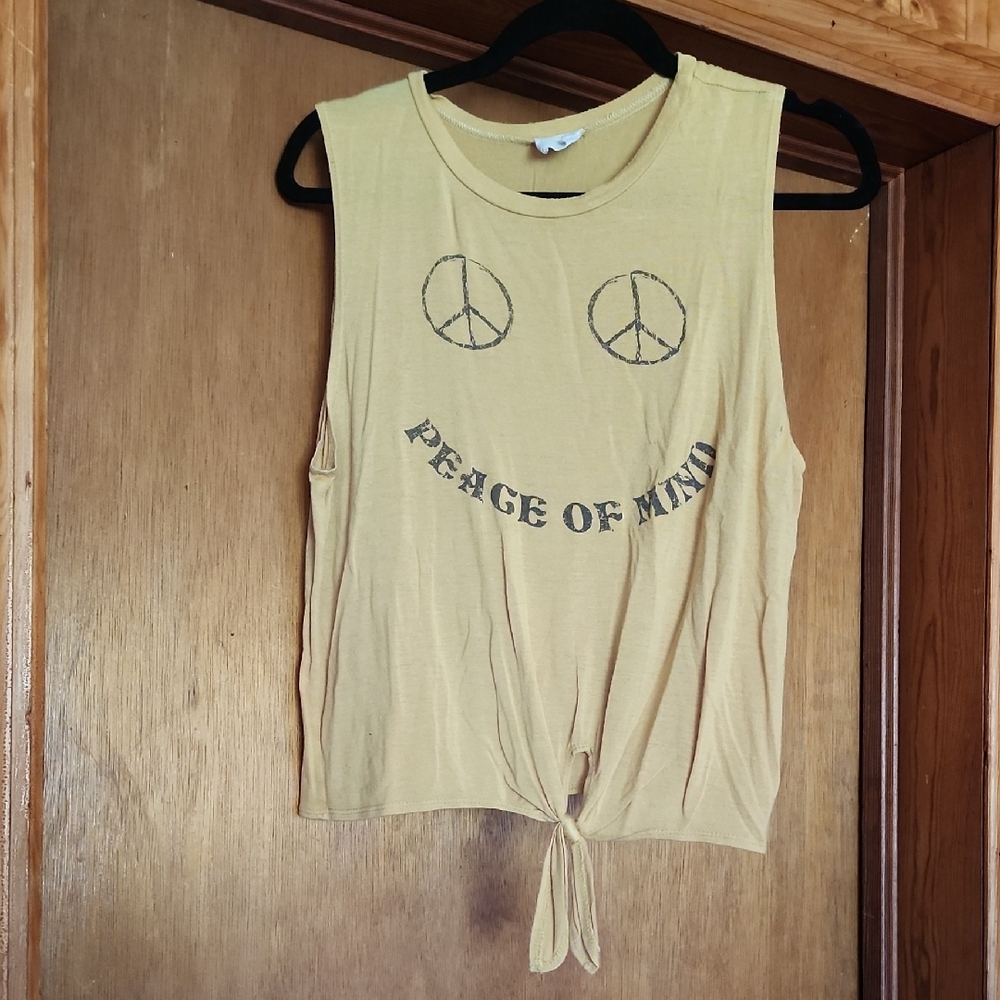 Peace of Mind Yellow Sleeveless Top
